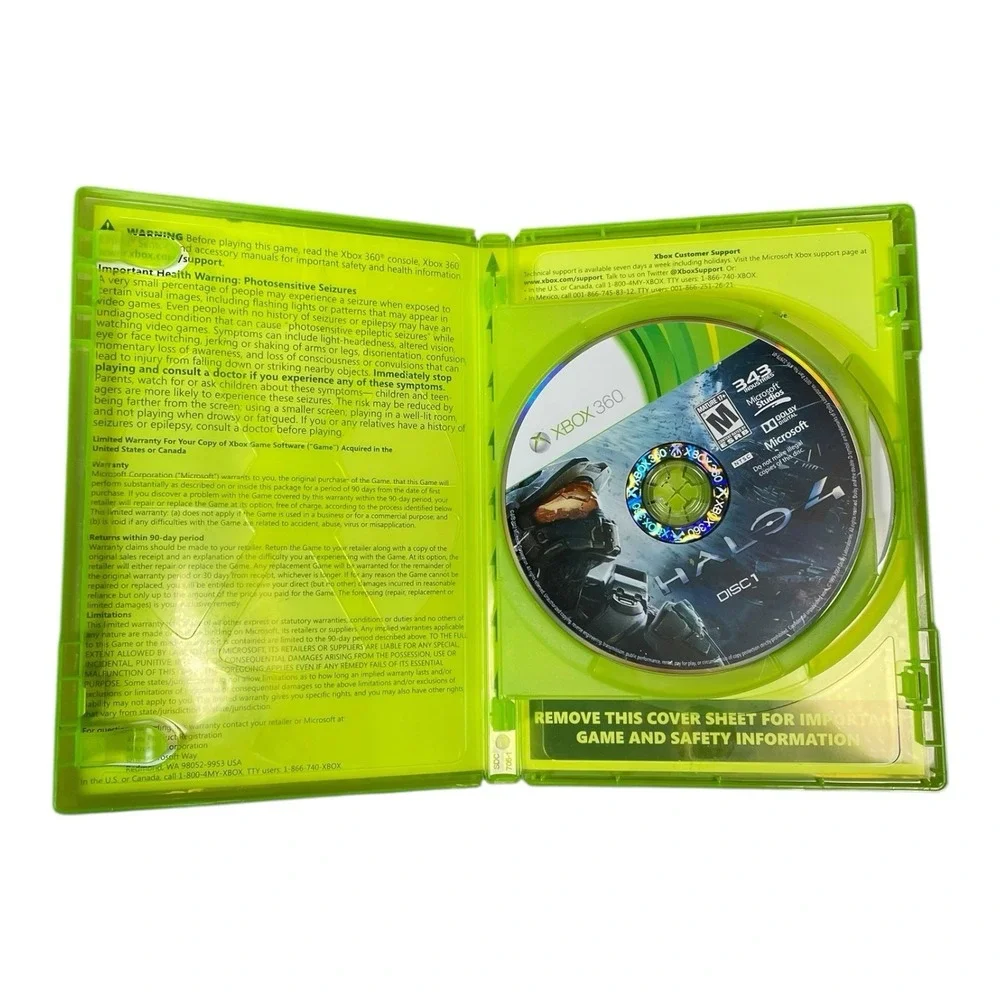 Halo 4 Microsoft Xbox 360 2 Discs Rated Mature 17 Plus